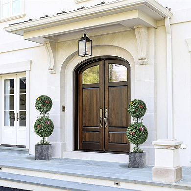 3FT Double Ball Topiary Vines & Insects, Set of 2