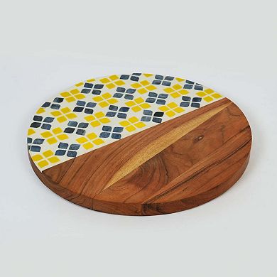 Marigold Mosaic Acacia Wood Inlay Serve Board