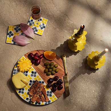 Marigold Mosaic Acacia Wood Inlay Serve Board