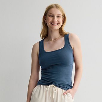 Juniors' SO® Square Neck Tank Top