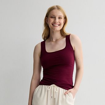 Juniors' SO® Square Neck Tank Top