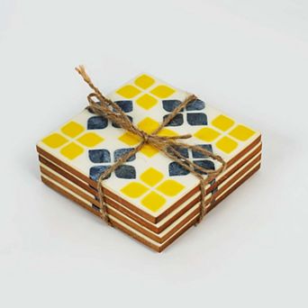 Marigold Mosaic Inlay Coasters