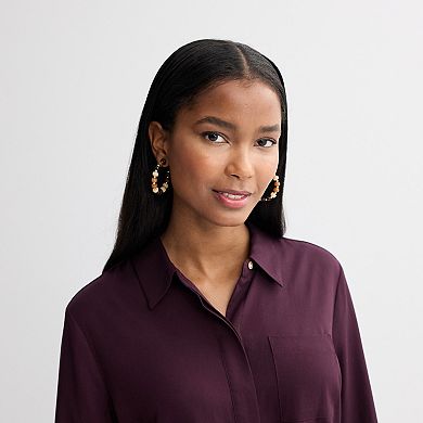 Women's Nine West Wrinkle Resistant Button-Down Shirt