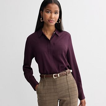 Women's Nine West Wrinkle Resistant Button-Down Shirt