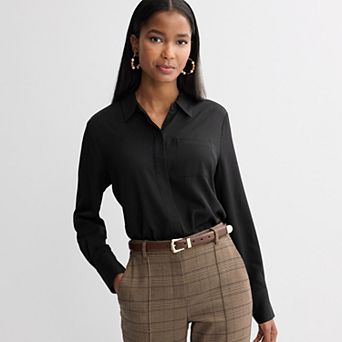 Women's Nine West Wrinkle Resistant Button-Down Shirt
