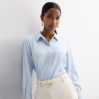 Women's Nine West Wrinkle Resistant Button-Down Shirt