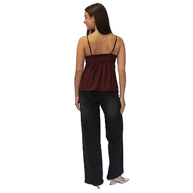 Juniors' madden girl Beaded & Sequin Babydoll Cami