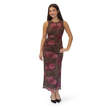 Juniors' madden girl Sleeveless Scoop Neck Ruch Midaxi Dress