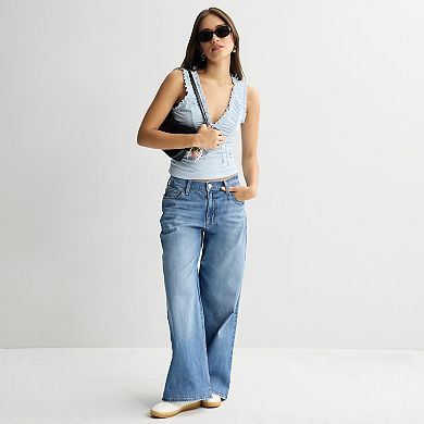 Juniors' SO® Low Rise Baggy Wide Leg Jeans