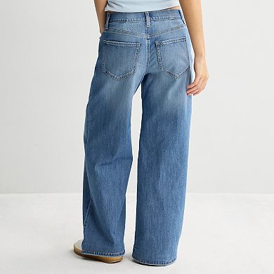 Juniors' SO® Low Rise Baggy Wide Leg Jeans