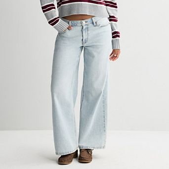 Juniors' SO® Low Rise Baggy Wide Leg Jeans