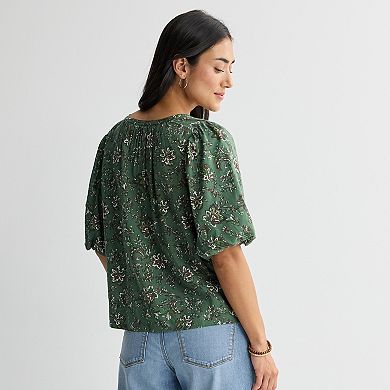 Women's Sonoma Goods For Life® Puff Sleeve Swing Blouse