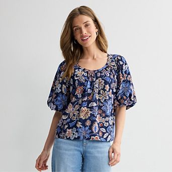 Women's Sonoma Goods For Life® Puff Sleeve Swing Blouse