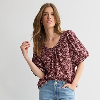 Women's Sonoma Goods For Life® Puff Sleeve Swing Blouse