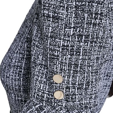 Women's Andrew Marc Ruffle Short Sleeve Dress with Black Belt