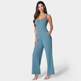 Women's bebe V-Wire Core Jumpsuit