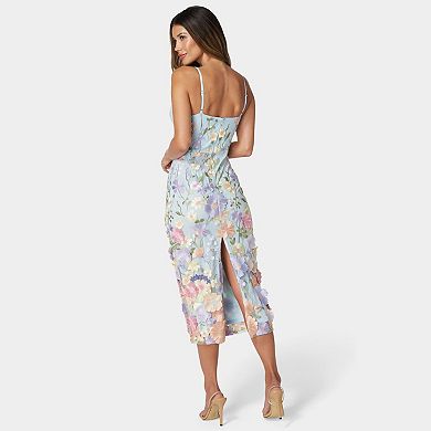 Women's bebe Floral Embroidered Midi Dress