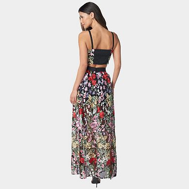 Women's bebe Floral Embroidered Two-Piece Dress Set