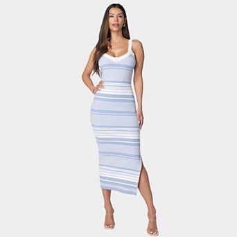 Women's bebe Striped Sweater Midi Dress