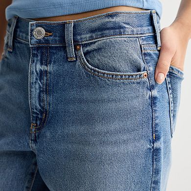 Juniors' SO® High-Rise Straight Leg Baggy Jeans