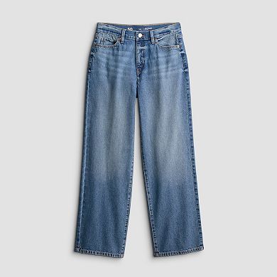 Juniors' SO® High-Rise Straight Leg Baggy Jeans