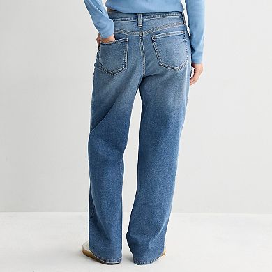 Juniors' SO® High-Rise Straight Leg Baggy Jeans