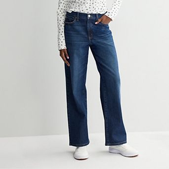 Juniors' SO® High-Rise Straight Leg Baggy Jeans