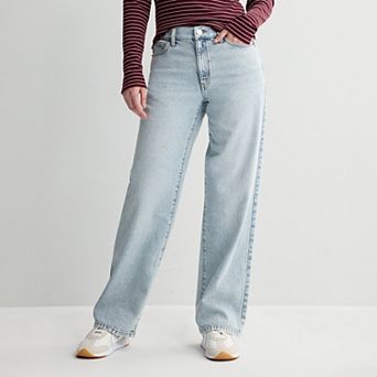 Juniors' SO® High-Rise Straight Leg Baggy Jeans