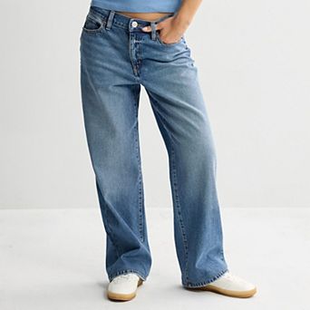 Juniors' SO® High-Rise Straight Leg Baggy Jeans