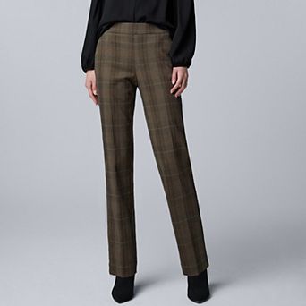 Women's Simply Vera Vera Wang Luxe Twill Mid-Rise Slim Straight Pants