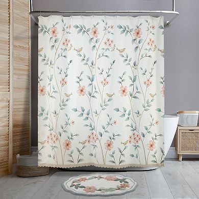 Avanti Pretty Birds Floral Shower Curtain
