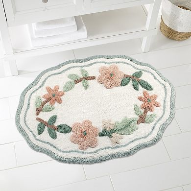 Avanti Pretty Birds Floral Bath Rug