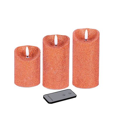 Fitz & Floyd Set of 3 LED Wax Pillars