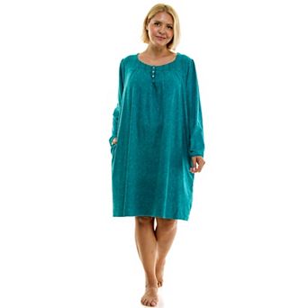 Plus Size Croft & Barrow® Whisperluxe Long Sleeve Waffle Nightgown