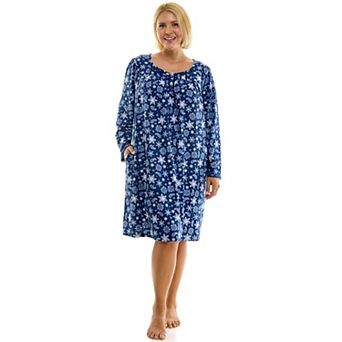 Plus Size Croft & Barrow® Whisperluxe Long Sleeve Waffle Nightgown