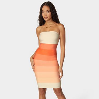 Women's bebe Strapless Bandage Dress