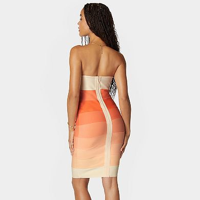 Women's bebe Strapless Bandage Dress