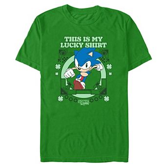 Men's Sonic the Hedgehog This Is My Lucky Shirt Graphic Tee