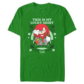Men's Sonic The Hedgehog Lucky Knuckles Graphic Tee