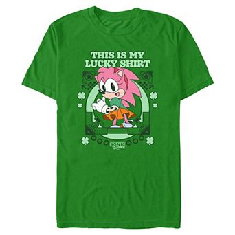Men's Sonic the Hedgehog Amy Rose This Is My Lucky Shirt Graphic Tee