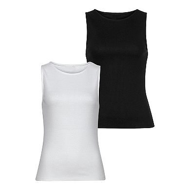 Lascana Women's 2 Pk Basic Tank Tops