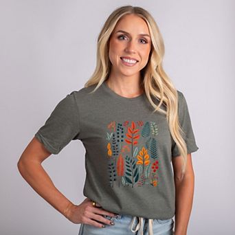 Winter Leaves - Women's Short Sleeve Graphic T-Shirt