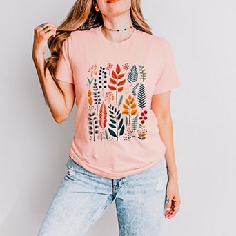 Winter Leaves - Women's Short Sleeve Graphic T-Shirt