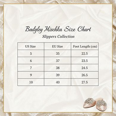 Badgley Mischka Women's Classic Elegant Slippers (Adults)