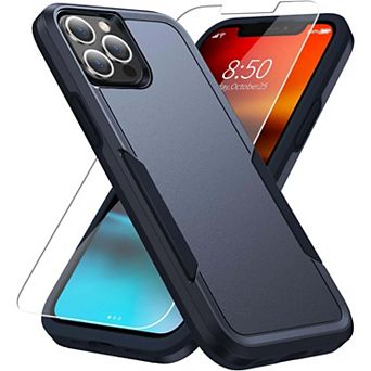 Entronix Bundle for iPhone - Soft-Touch Dual-Layer Case with Clear Screen Protector