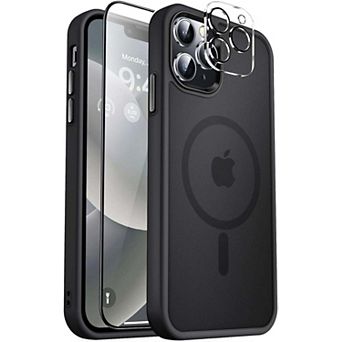 Entronix Bundle for iPhone - Magnetic Frosted Matte Case, 1 Screen Protectors & 1 Camera Protectors