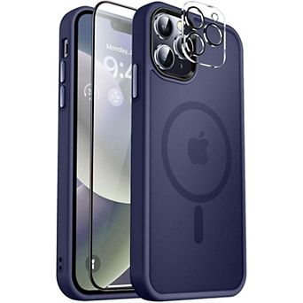 Entronix Bundle for iPhone - Magnetic Frosted Matte Case, 1 Screen Protectors & 1 Camera Protectors