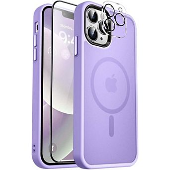 Entronix Bundle for iPhone - Magnetic Frosted Matte Case, 1 Screen Protectors & 1 Camera Protectors