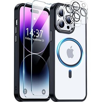 Entronix Bundle for iPhone - Magnetic Clear Case with 2 Screen Protectors & 1 Camera Lens Protector