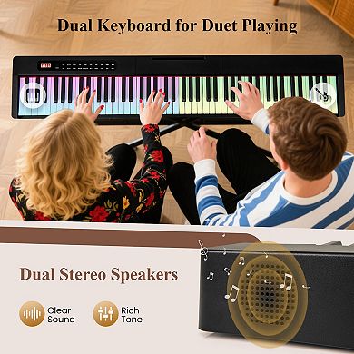 88 Key Digital Piano Keyboard With Velocity Sensitive Full Size Keys